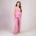 Комплект Топ запах(застежка)+штаны кулир "Розовый" 46-54р.