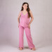Комплект Топ запах(застежка)+штаны кулир "Розовый" 46-54р.