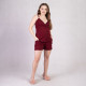 Женский трикотажный комплект топ с шортами застежка-запах "Бордо" р 46-54. Женский трикотажный комплект топ с шортами застежка-запах "Бордо" р 46-54.