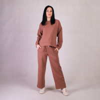 Жіночий костюм для вагітних 2-х нитка "Коричневий" р. 46-54