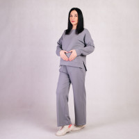Спортивный костюм для беременных 2-х нитка "Серый" р. 46-54
