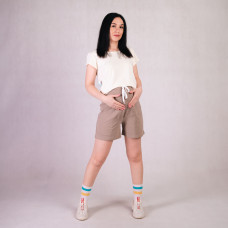 Женские шорты для беременных "Темно-бежевый цвет" р. 46-58 Женские шорты для беременных "Темно-бежевый цвет" р. 46-58