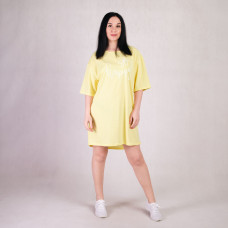 Женское летнее платье  "Оверсайз-св.желтый"46-52р.