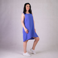 Женское летнее платье креп "Синий цвет" р.48-52