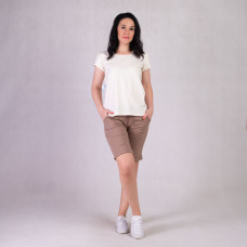 Женские бриджи с двунитки "Уличный стиль-коричневый цвет" р.46-58