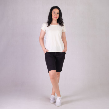 Женские бриджи с двунитки "Уличный стиль-черный цвет" р.46-58 Женские бриджи с двунитки "Уличный стиль-черный цвет" р.46-58