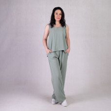 Жіночий костюм майка+штани "Креп-Ментол" р.46-50