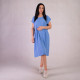 Женское летнее платье креп "Синяя-пуговка" р.48-52 Женское летнее платье креп "Синяя-пуговка" р.48-52