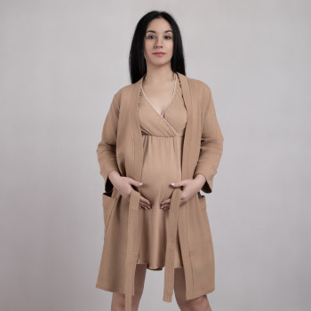 Комплект ночная с халатом "Луиза " 46-56р. Комплект ночная с халатом "Луиза " 46-56р.