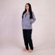Женская теплая пижама байка кнопка "Фиолет-Лео" р. 48-60 Женская теплая пижама байка кнопка "Фиолет-Лео" р. 48-60