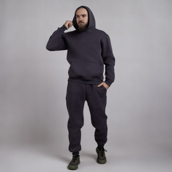 Мужской спортивный костюм 3х-нитка на флисе "Резинка Темно-серый" 48-56р. Мужской спортивный костюм 3х-нитка на флисе "Резинка Темно-серый" 48-56р.