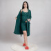Комплект ночная с халатом кулир "Ева-зеленый" 44-60р. Комплект ночная с халатом кулир "Ева-зеленый" 44-60р.