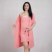 Комплект кулір нічна з халатом "Віола-Персиковий колір" 44-60р.