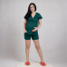 Кулирная пижама футболка+шорты "Мальва-зелен" 44-56р.