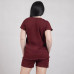 Кулирная пижама футболка+шорты "Мальва-бордо" 44-56р.