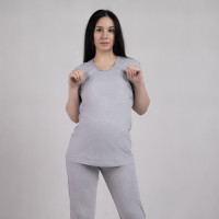 Летняя пижама футболка+штаны  для кормящих мам "Сер-мишель" 44-56р.