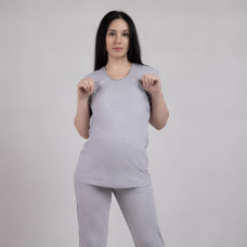 Летняя пижама футболка+штаны  для кормящих мам "Сер-мишель" 44-56р.