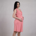Жіноча нічна сорочка кулір на зав'язках "Однотон-персик" р. 44-60 Жіноча нічна сорочка кулір на зав'язках "Однотон-персик" р. 44-60