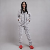 Женская махровая пижама на молнии "Шиншилла" р.48-56 