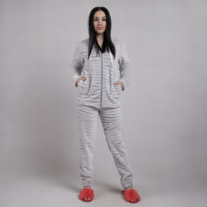 Женская махровая пижама на молнии "Шиншилла" р.48-56 