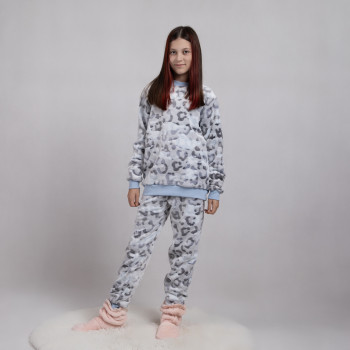 Детская махровая пижама "Голубой барс" 36-42р.