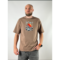 Чоловіча футболка "Принтом-Мокко колір" S- XXL
