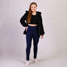 Женские теплые лосины на меху " Синий цвет" р. 44-52