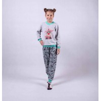 Подростковый теплая пижама "Олени" р.36-40