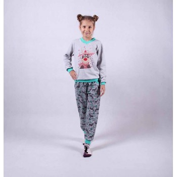 Подростковый теплая пижама "Олени" р.36-40