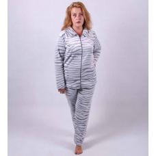 Женская махровая пижама "Воротник" р.48-56