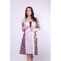 Комплект ночная с халатом "Кружевница - Роуз" р.42-54