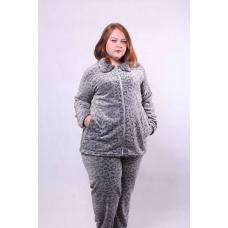 Женская махровая пижама "Воротник- Лео" р.48-56