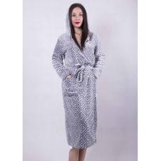 Женский длинный махровый халат "Ромб" р.42-54