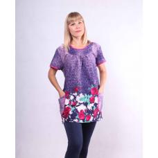 Женская трикотажная туника "Дачник" р.52-64