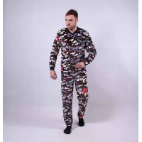 Мужская махровая пижама " Army"  р.44-52