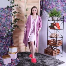 Комплект халат с сорочкой кулир "Sweet Pudra" р.42-54 Комплект халат с сорочкой кулир "Sweet Pudra" р.42-54