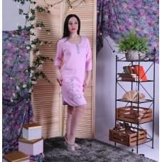 Женская трикотажная ночная рубашка кулир  "Кошка" р.44-56